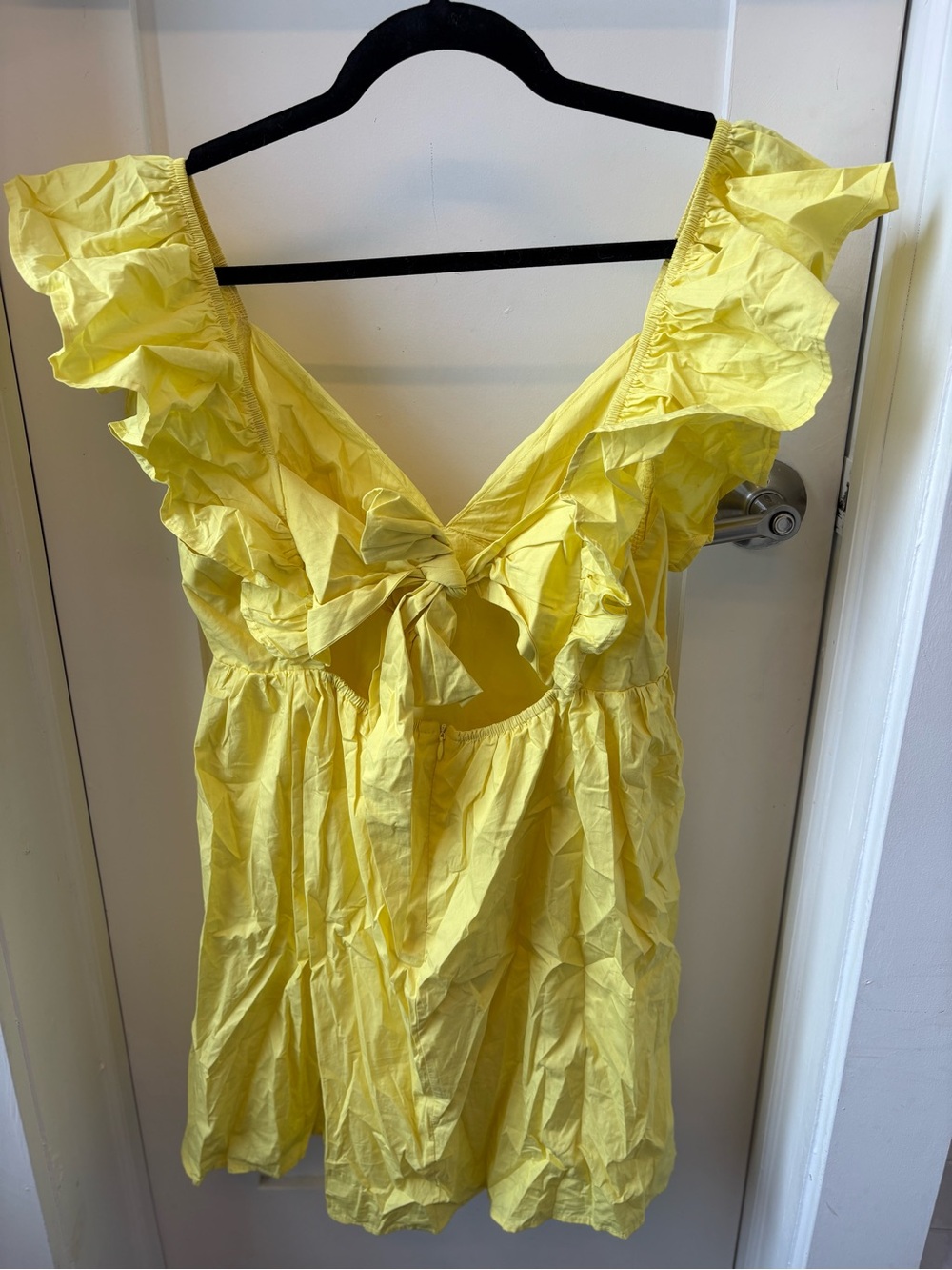 Amazon Yellow Ruffle Mini Dress - Picture 2 of 2